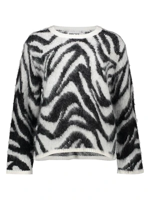 Pieces Sweter w kolorze biało-czarnym rozmiar: M