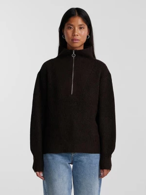 Pieces Sweter w kolorze brązowym rozmiar: XL