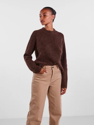 Pieces Sweter w kolorze brązowym rozmiar: M