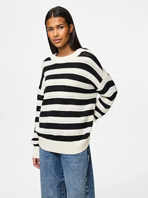 Pieces Sweter w kolorze czarno-białym rozmiar: L