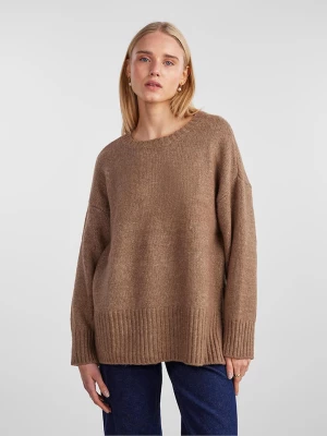 Pieces Sweter w kolorze jasnobrązowym rozmiar: M