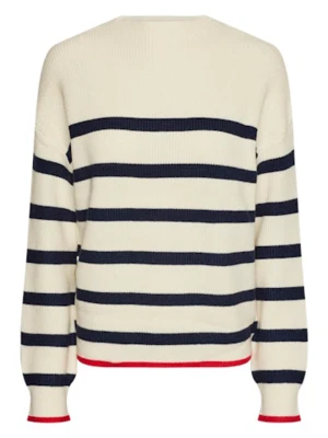 Pieces Sweter w kolorze kremowo-czarnym rozmiar: M