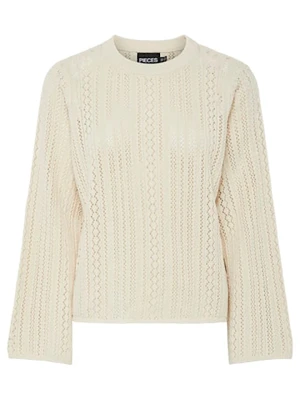 Pieces Sweter w kolorze kremowym rozmiar: S