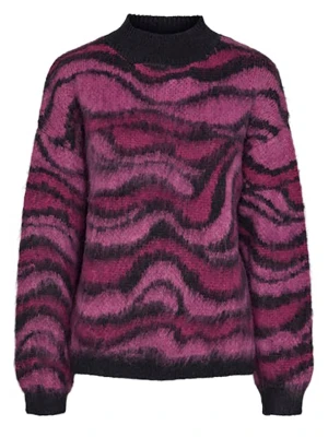 Pieces Sweter w kolorze różowo-czarnym rozmiar: XS