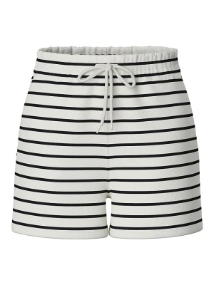 Pieces Szorty dresowe w kolorze biało-czarnym rozmiar: M