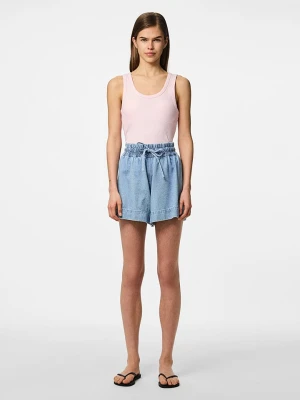 Pieces Szorty "Flora" w kolorze błękitnym rozmiar: XL
