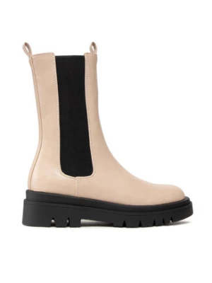 Pieces Sztyblety Pctia Chelsea Boot 17124312 Beżowy