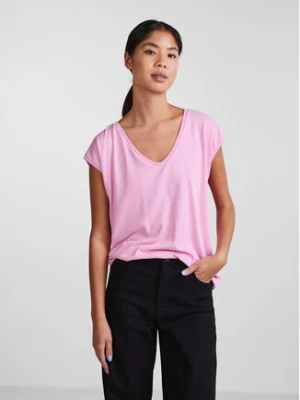 Pieces T-Shirt 17095260 Różowy Regular Fit