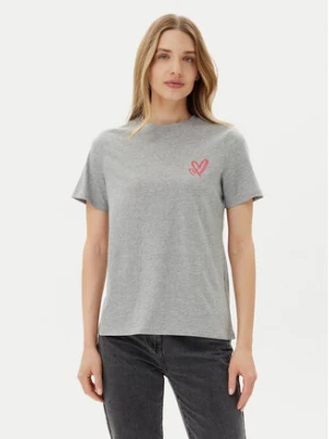 Pieces T-Shirt Maria 17155082 Szary Relaxed Fit
