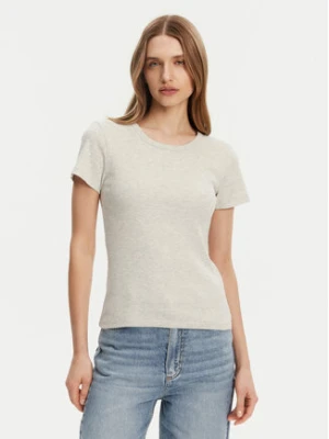 Pieces T-Shirt May 17154483 Szary Slim Fit