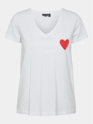 Pieces T-Shirt Musi 17148651 Biały Regular Fit