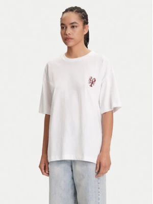 Pieces T-Shirt Tobster 17160811 Biały Oversize