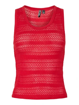 Pieces Top "Agda" w kolorze czerwonym rozmiar: S