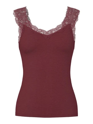 Pieces Top "Barbera" w kolorze ciemnoczerwonym rozmiar: XS