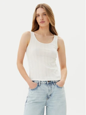 Pieces Top Fia 17155482 Biały Slim Fit