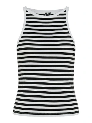 Pieces Top "Jane" w kolorze czarno-białym rozmiar: S