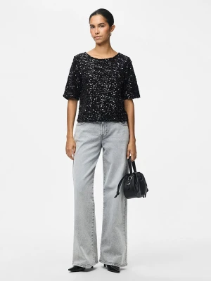 Pieces Top "Kam" w kolorze czarnym rozmiar: M