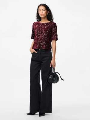 Pieces Top "Kam" w kolorze czerwonym rozmiar: XS