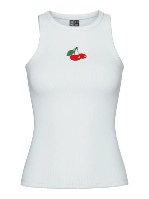 Pieces Top "May" w kolorze białym rozmiar: S