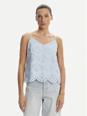 Pieces Top Vilde 17156563 Błękitny Regular Fit