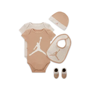 Pięcioczęściowy zestaw z body dla niemowląt Jordan 5-Piece Core Gift Set - Brązowy
