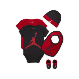 Pięcioczęściowy zestaw z body dla niemowląt Jordan 5-Piece Core Gift Set - Czerwony