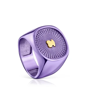 Pieczęć Oursin Ze Srebra W Kolorze Fiołkowo-Różowym - Tous