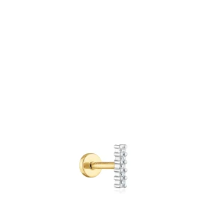 Piercing Ze Złota 14-Karatowego Z Diamentowym Paskiem 6 Mm Tous Basics - Tous Rozmiar