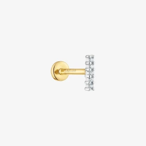 Piercing Ze Złota 14-Karatowego Z Diamentowym Paskiem 8 Mm Tous Basics - Tous