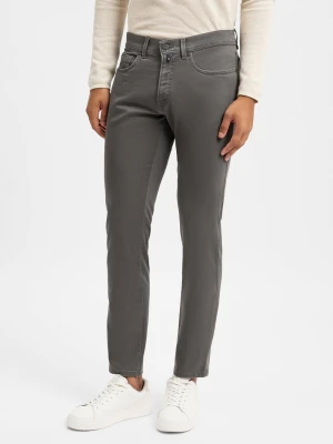 Pierre Cardin Męskie spodnie materiałowe - Lyon Mężczyźni Bawełna szary jednolity,