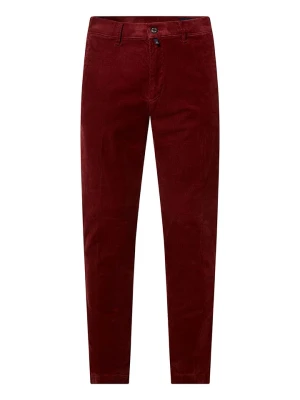 Pierre Cardin Spodnie sztruksowe "Calais" w kolorze czerwonym rozmiar: W33/L32