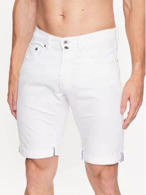 Pierre Cardin Szorty jeansowe 34520/000/8066 Biały Regular Fit