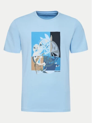 Pierre Cardin T-Shirt C5 21070.2103 Błękitny Modern Fit