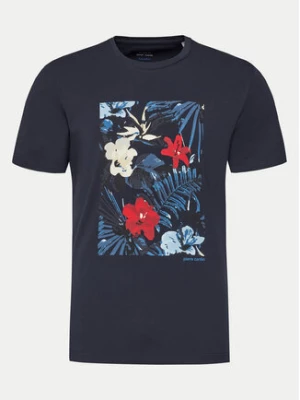 Pierre Cardin T-Shirt C5 21080.2104 Granatowy Modern Fit