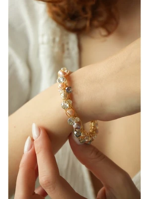 Pierres delicates Bransoletka w kolorze jasnoróżowym z perłami rozmiar: onesize