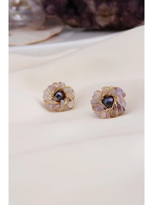 Pierres delicates Kolczyki-wkrętki z perłami w kolorze tahiti rozmiar: onesize