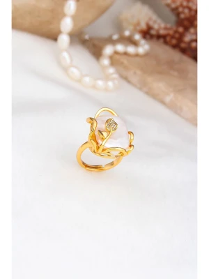 Pierres delicates Pierścionek w kolorze białym z perłą rozmiar: onesize