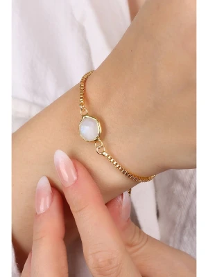 Pierres delicates Pozłacana bransoletka z kamieniem księżycowym rozmiar: onesize