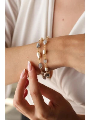 Pierres delicates Pozłacana bransoletka z labradorytami rozmiar: onesize