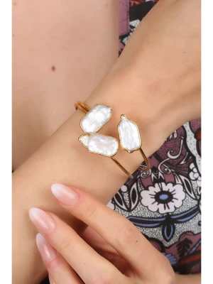 Pierres delicates Pozłacana bransoletka z masą perłową rozmiar: onesize