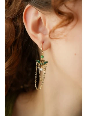 Pierres delicates Pozłacane kolczyki z agatami rozmiar: onesize