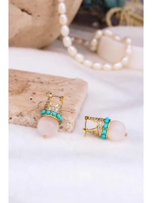 Pierres delicates Pozłacane kolczyki z kamieniami szlachetnymi rozmiar: onesize