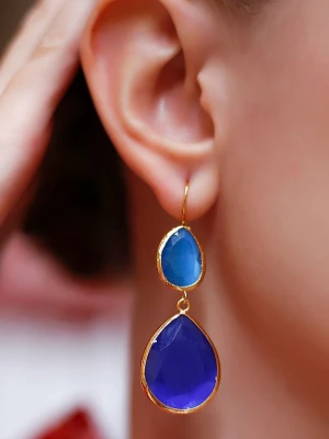 Pierres delicates Pozłacane kolczyki z kocim okiem rozmiar: onesize