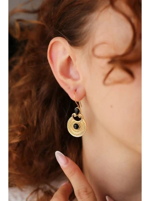 Pierres delicates Pozłacane kolczyki z kwarcem dymnym rozmiar: onesize