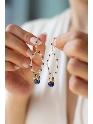 Pierres delicates Pozłacane kolczyki z szafirami rozmiar: onesize