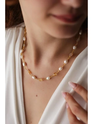 Pierres delicates Pozłacany naszyjnik z cytrynami - dł. 43 cm rozmiar: onesize