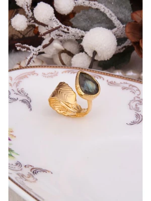 Pierres delicates Pozłacany pierścionek z labradorytem rozmiar: onesize