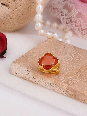 Pierres delicates Pozłacany pierścionek z zultanitem rozmiar: onesize