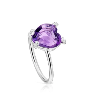 Pierścionek Color Pills Ze Srebra Z Ametystem - Tous Rozmiar