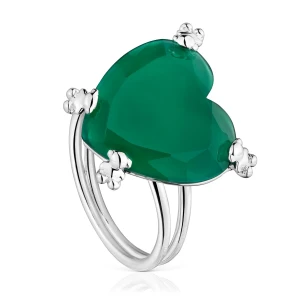 Pierścionek Color Pills Ze Srebra Z Oszlifowanym Chalcedonem W Kształcie Serca - Tous